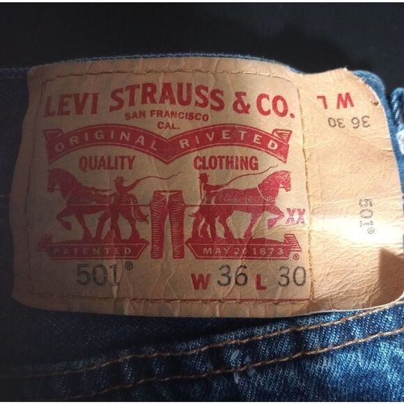 Levi's Jeans‎ Men's 36 30 Button Fly 501 - Picture 6 of 8